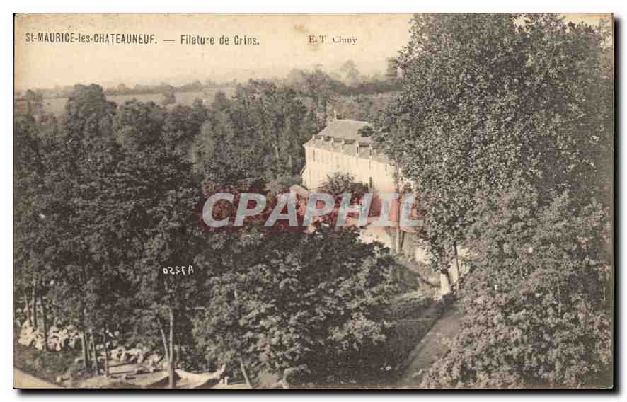 CPA St Maurice les Chateauneuf Filature de Crins 