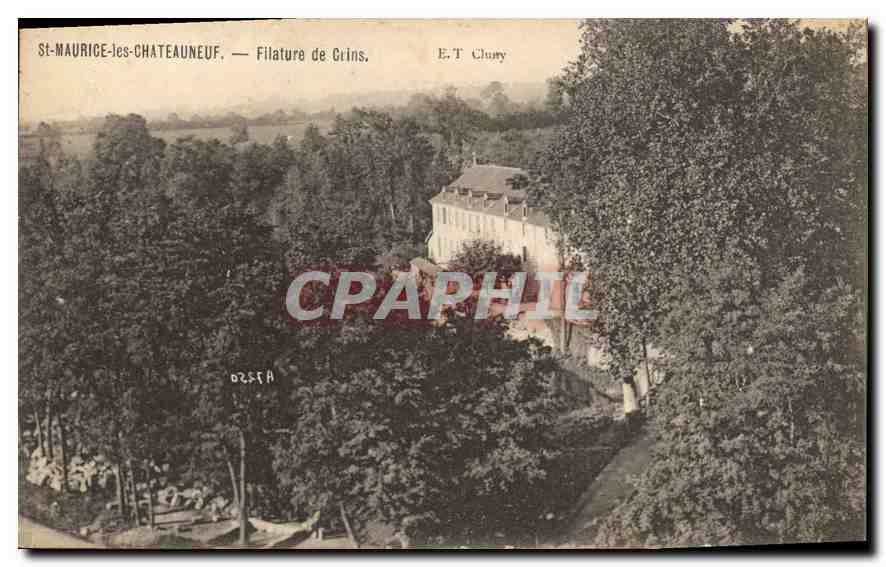 CPA St Maurice les Chateauneuf Filature de Crins 