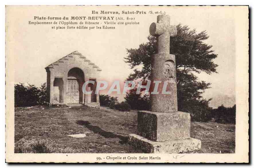 CPA En Morvan Saint Prix S et L Plate forme du Mont Beuvray 