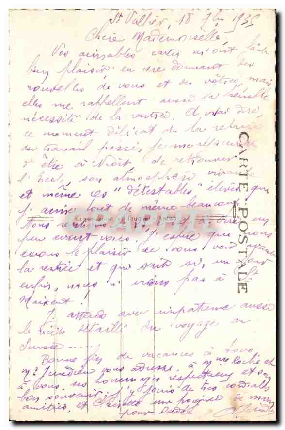 CPA En Morvan Saint Prix S et L Plate forme du Mont Beuvray  — Rückseite