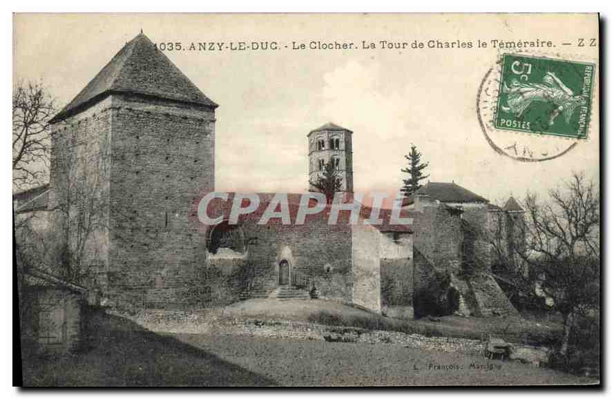 CPA Anzy le duc Le Clocher La Tour de Charles le Temeraire 