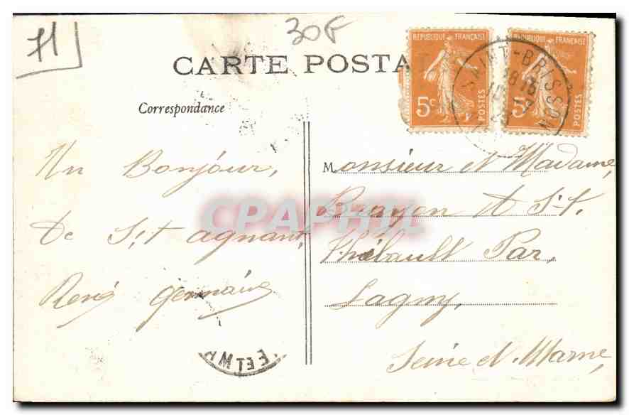 CPA Le Morvan Illustre Etang de St Agnati  — Verso