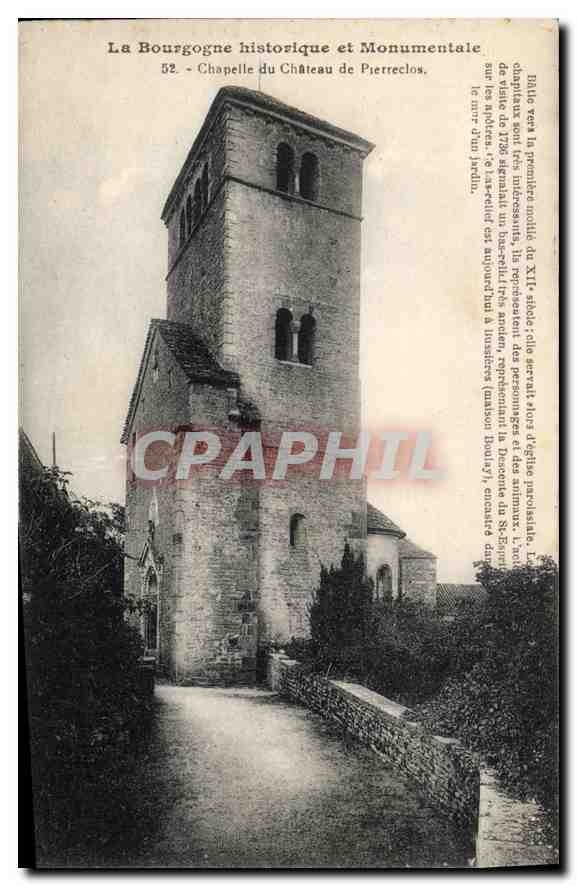 CPA La Bourgogne historique et Monumentale Chapelle du Chateau de Pierreclos 