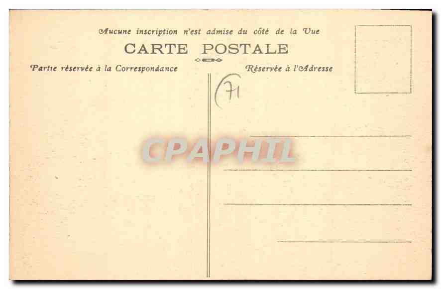 CPA Toulon sur Arroux Le Pont de Gourmandoux  — Verso