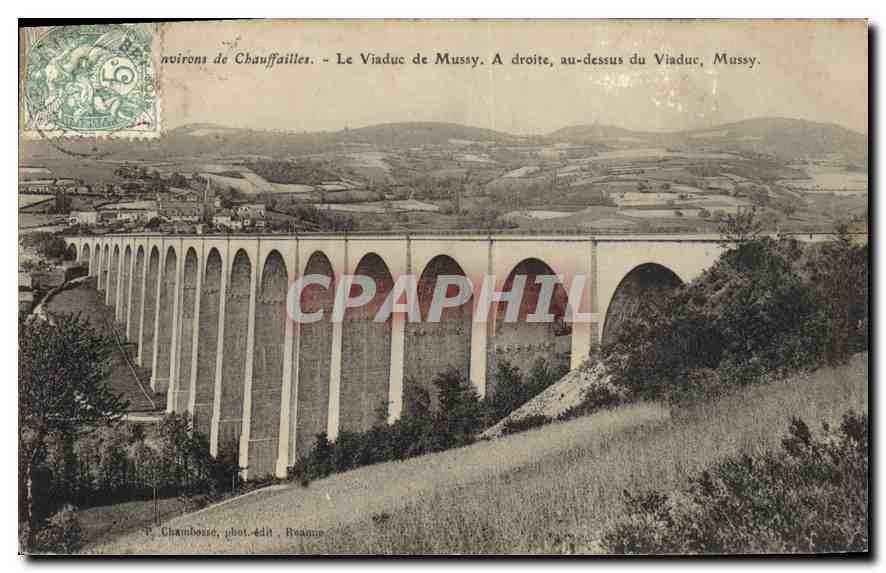 Viaduc de Mussy — Vue panoramique — P. Chamboise, phot. édit. Roanne