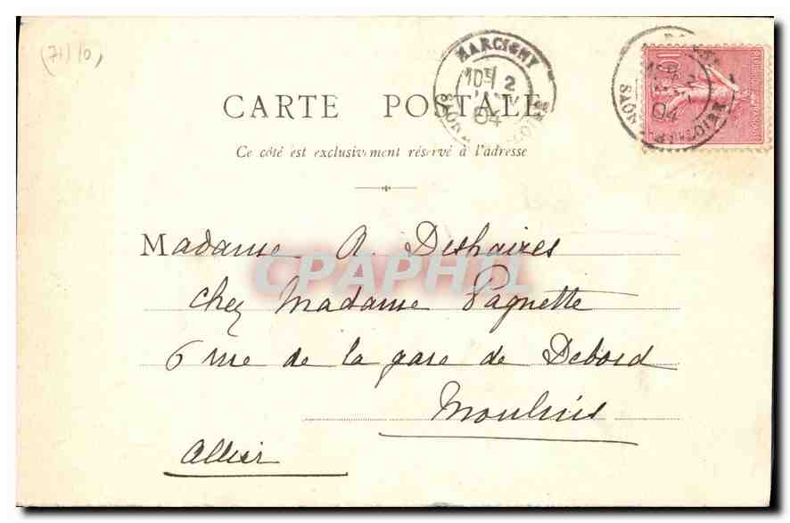 CPA Semur Brionnais Eglise Portrait  — Rückseite