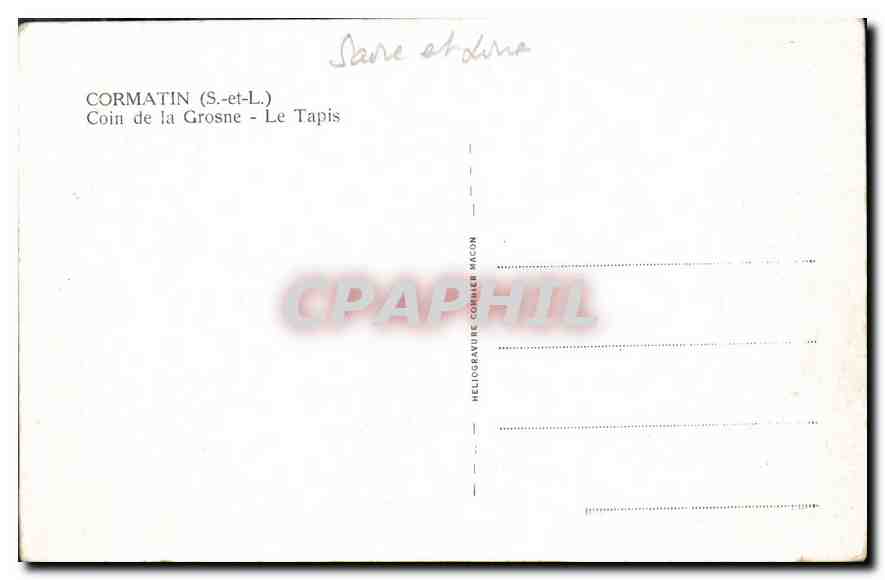 Cormatin (S.-et-L.) - Coin de la Grosne - Le Tapis — Reverso