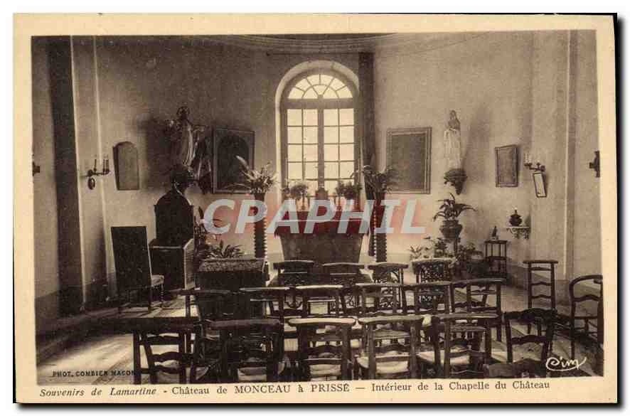 Château de Monceau à Prisse — Intérieur de la Chapelle du Château — Souvenirs de Lamartine
