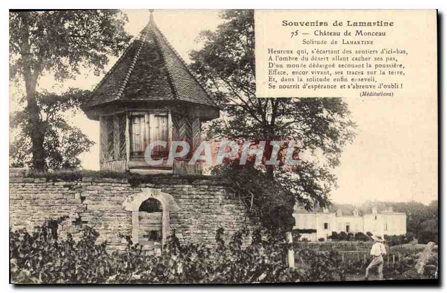 CPA Souvenirs de Lamartine Chateau de Monceau Solitude de Lamartine 