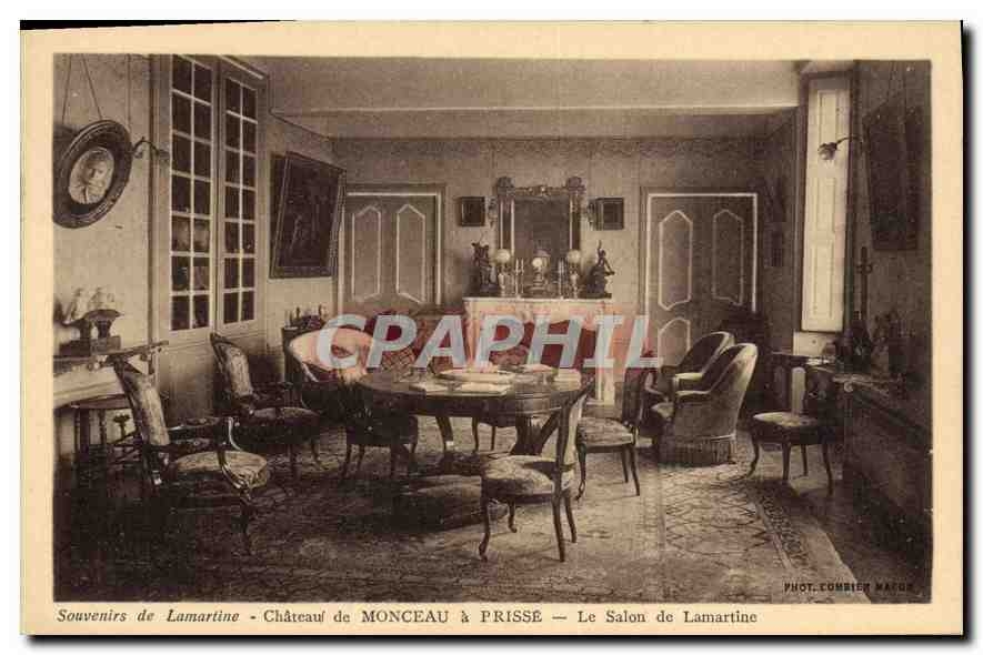 Salon de Lamartine — Château de Monceau à Prisse — Phot. Combier Macou