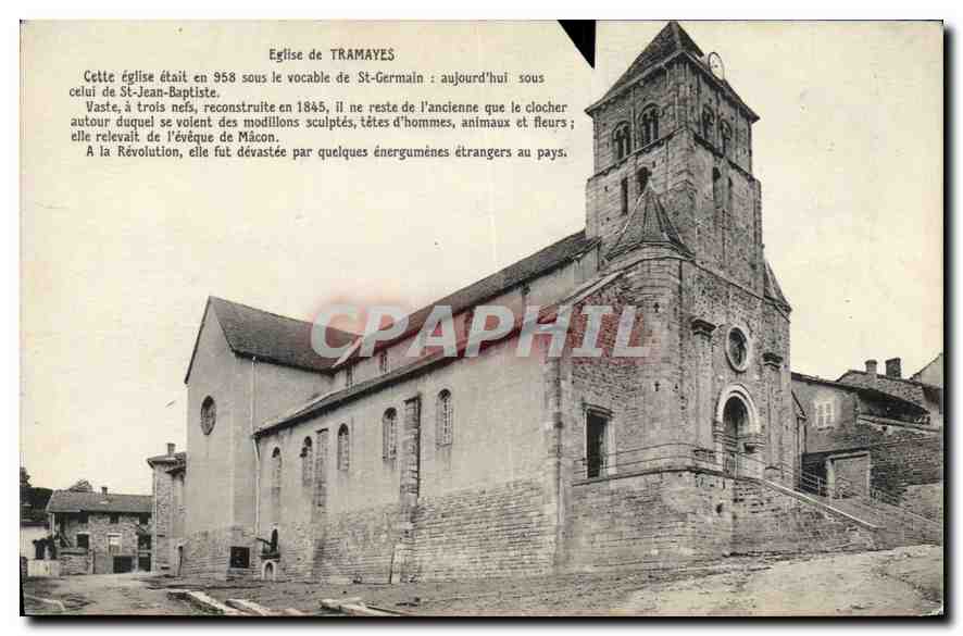 CPA Eglise de Tramayes Cette eglise etsit en 958 sous le vocable de St Germain