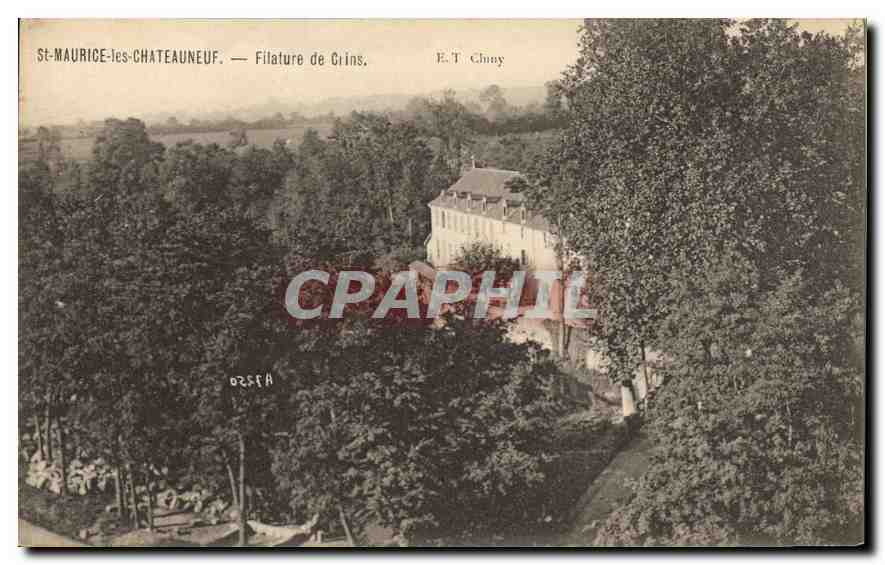 CPA St Maurice les Chateauneuf Filature de Crins 