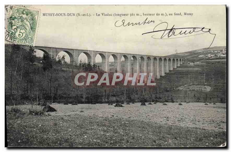 CPA Mussy Sous Duns S et L Le Viaduc 