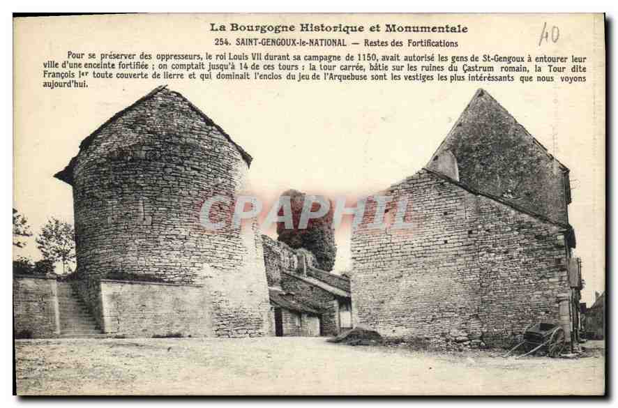 CPA La Bourgogne Historique et Monumentale Saint Gengoux le National Restes des Fortifications 