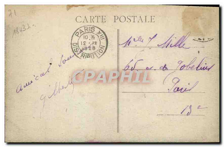 CPA Iguerande Le Pont sur La Loire  — Rückseite