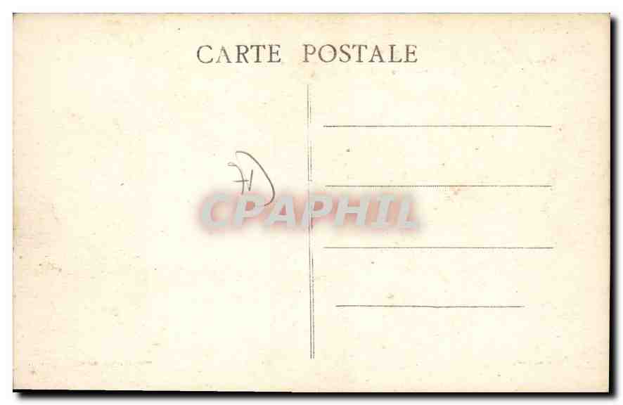 Rocher de ROCHEFORT — Table d'Orientaion — vue sur la plaine de la Loire et les Monts du Rhône — éditeur : P. Gougey, Roanne — Verso