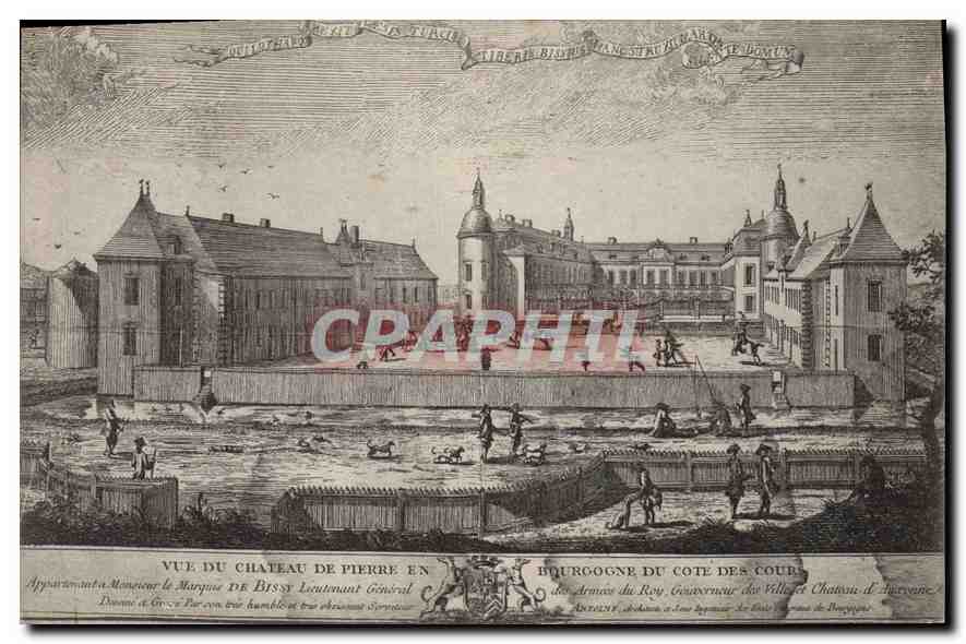 CPA Vue du Chateau de Pierre en Bourgogne du Cote des Cours 
