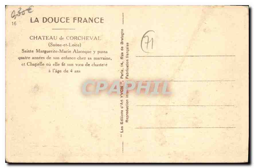 Château de Corcheval — Sainte Marguerite-Marie Alacoque — Éditions d'Art Yvon — Reverso