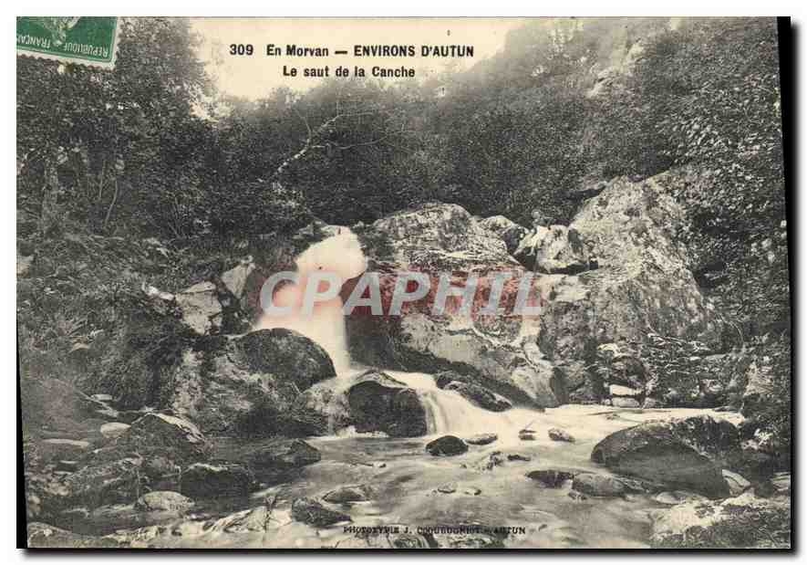 CPA En Morvan Environs D'Autun Le saut de la Canche 
