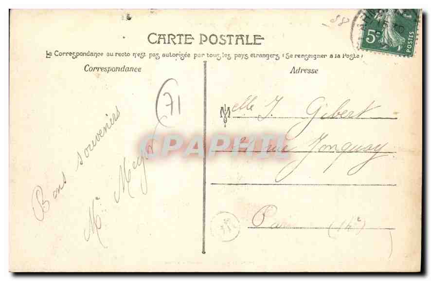 CPA En Morvan Environs D'Autun Le saut de la Canche  — Rückseite