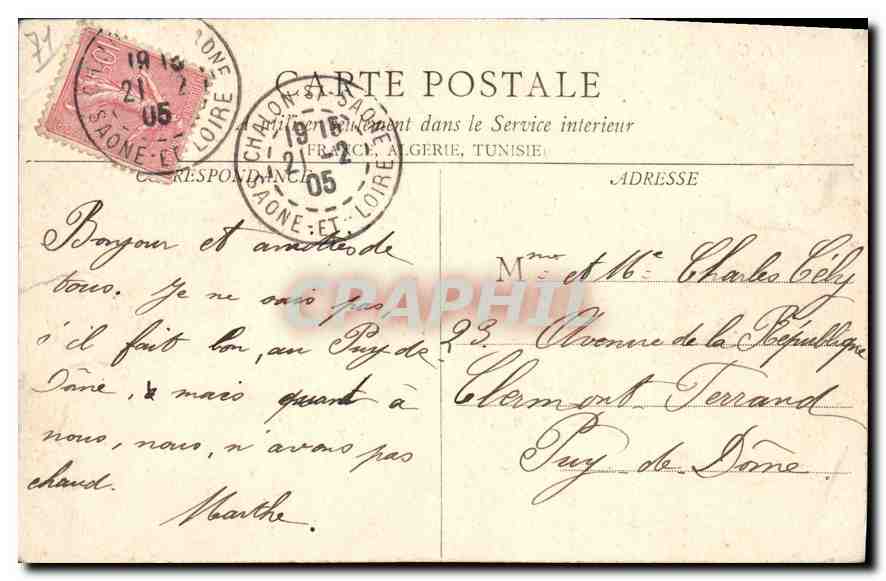 CPA Chateau de Taisey Chalon s S  — Rückseite