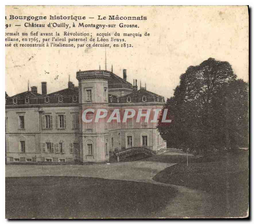 CPA La Bourgogne historique Le Maconnais Chateau d'Ouilly a Montagny sur Grosne 