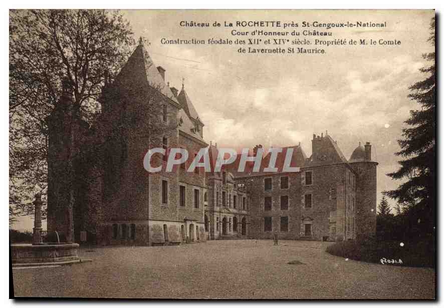 CPA Chateau de la Rochette pres St Gengoux le National Cour d'Monneur du Chateau 