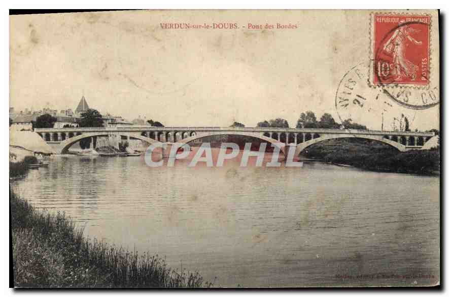 CPA Verdun sur le Doubs Pont des Bordes 