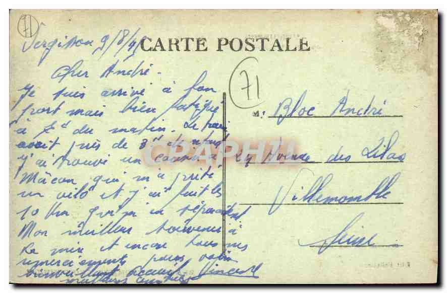 Vergisson — Le Col de Roneeaux — éditeur non visible — Reverso