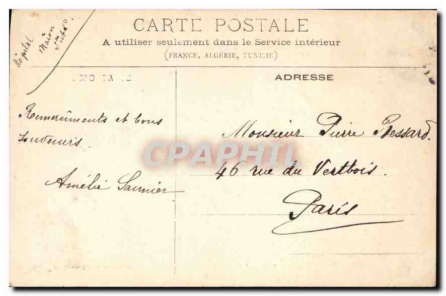 CPA Eglise St Vincent  — Verso