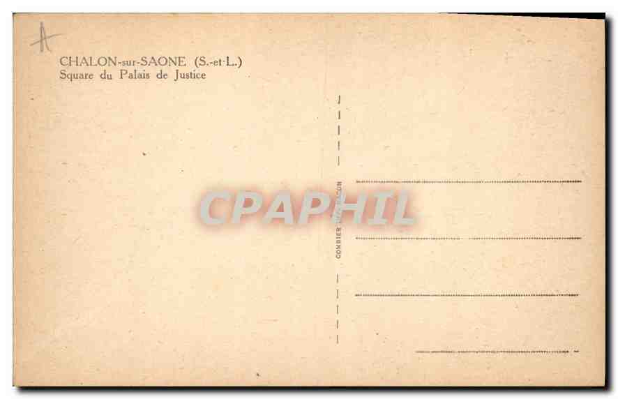 CPA Chalon sur Saone S et L Square du Palais de Justice  — Rückseite