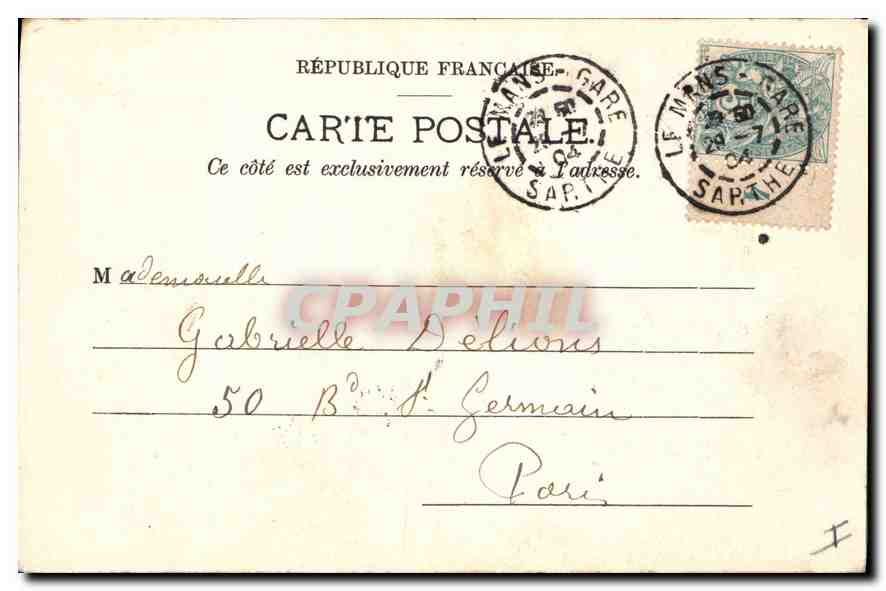 CPA Le Mans La Couture  — Verso