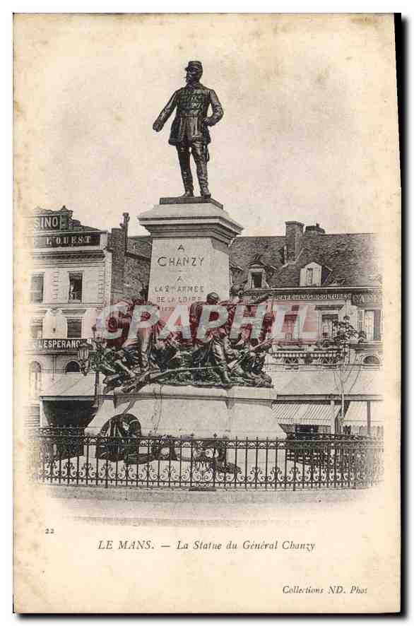 CPA Le Mans La Statue du General Chanzy 