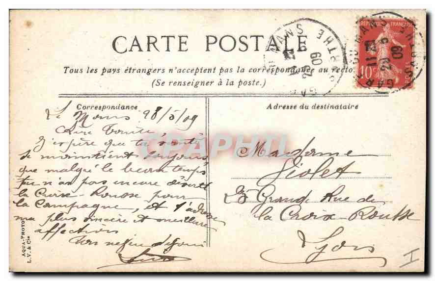 CPA Le Mans Vieilles Maison Rue des Fosses S Pierre Enfants — Rückseite
