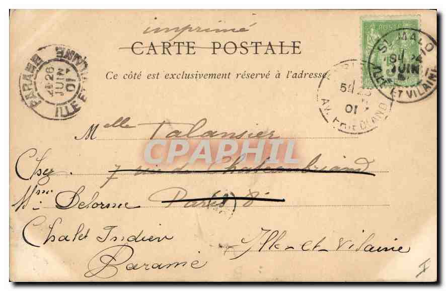CPA Le Mans Eglise ND de la Couture  — Rückseite