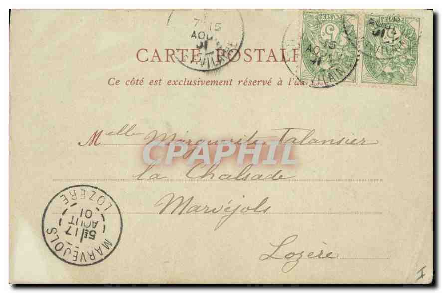 CPA Le Mans La Cathedrale Portail Occidental  — Verso