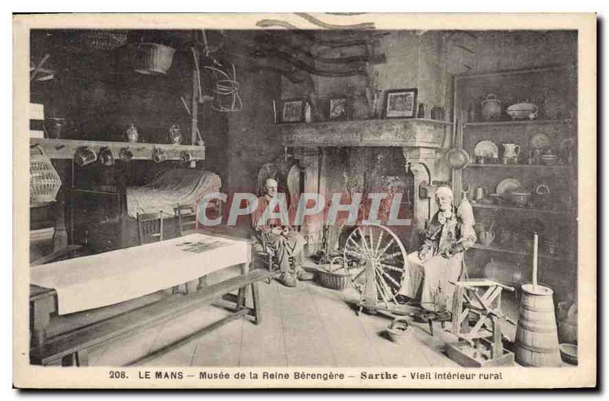 CPA Le Mans Musee de la Reine Berengere Sarthe Vieil interieur rural 