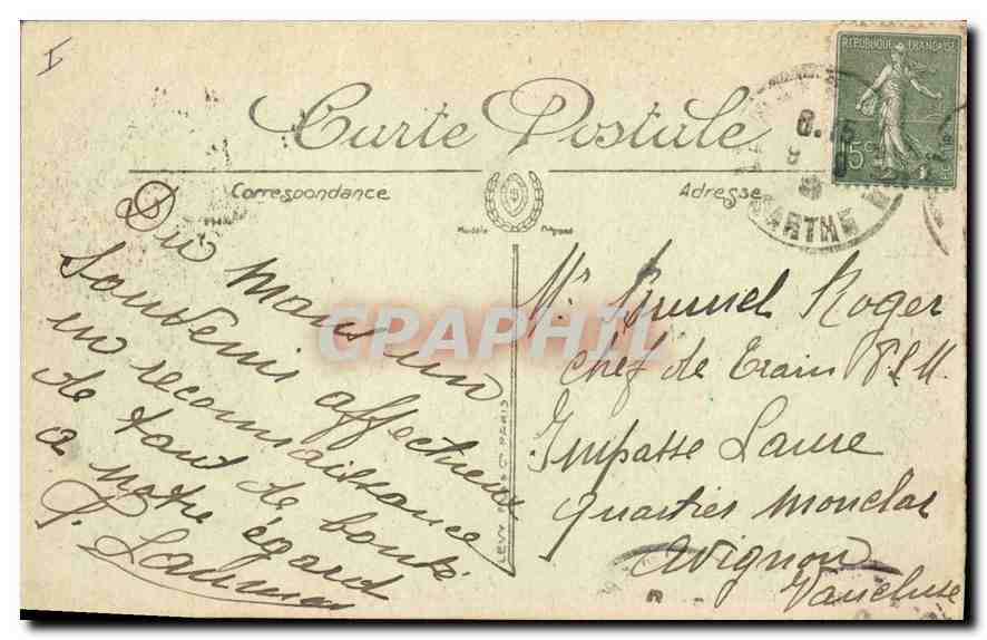 CPA Le Mans Les Bords de l'Huisne  — Verso