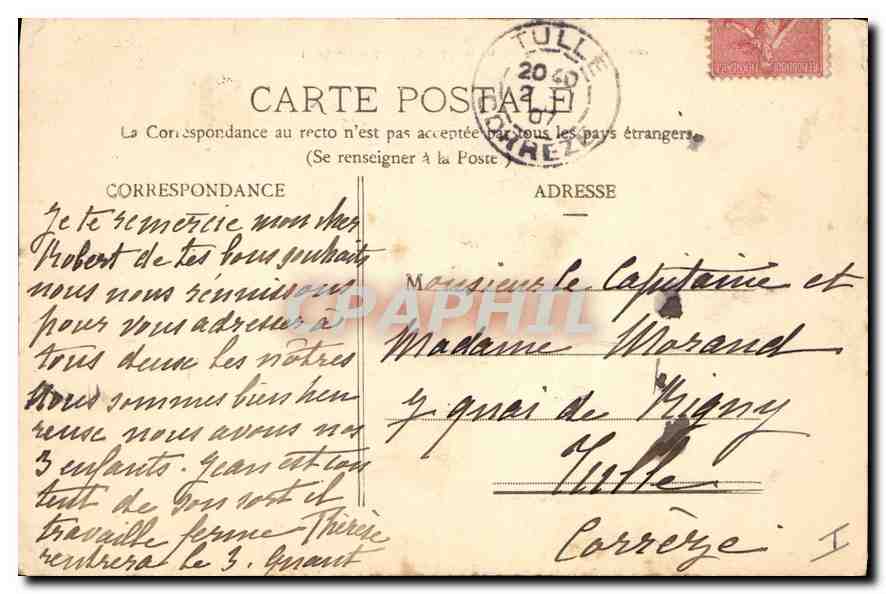 CPA Le Mans Moulin de Bouche l'Huisne  — Rückseite
