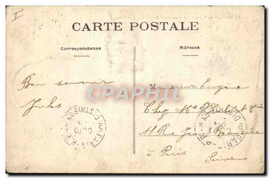 CPA Le Mans La Place des Jacobains La Cathedrale  — Verso