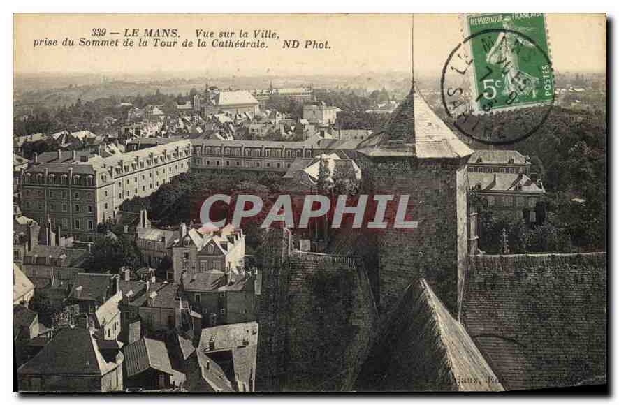 CPA Le Mans Vue sur la Ville pruse du Sommet de la Tour de la Cathedrale 