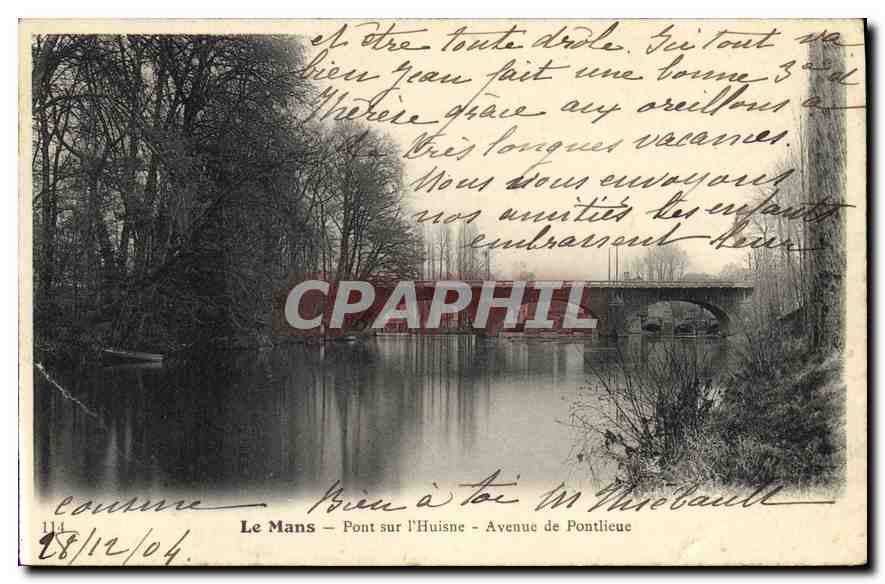 CPA Le Mans Point sur l'Huisne Avenue de Pontlieue 