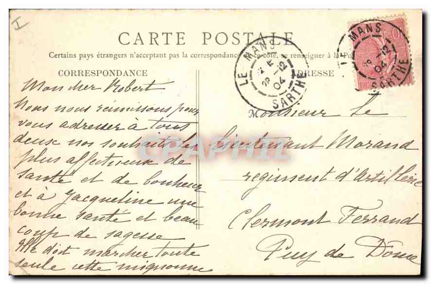 CPA Le Mans Point sur l'Huisne Avenue de Pontlieue  — Rückseite