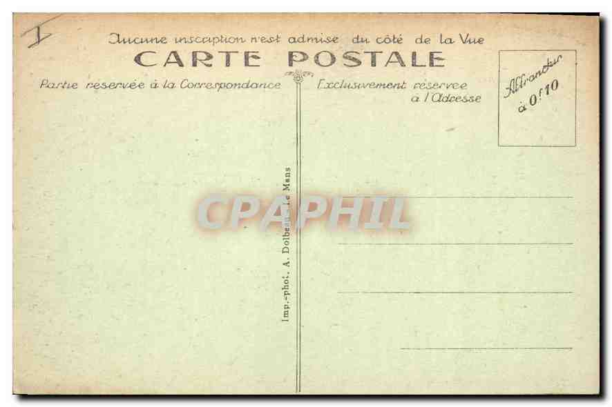 CPA Le Mans Le Deux Squares et la Cathedrale  — Rückseite