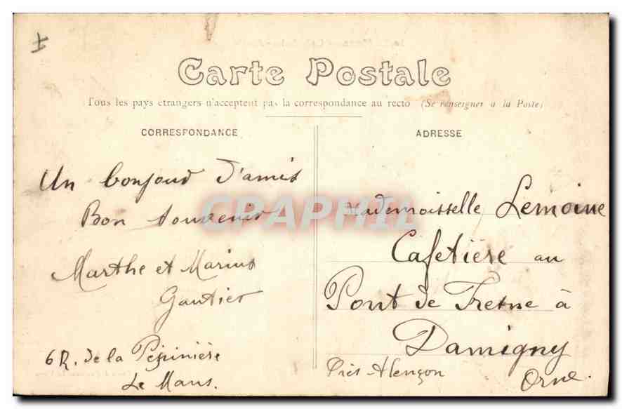 CPA Le Mans Cathedrale Abside  — Rückseite