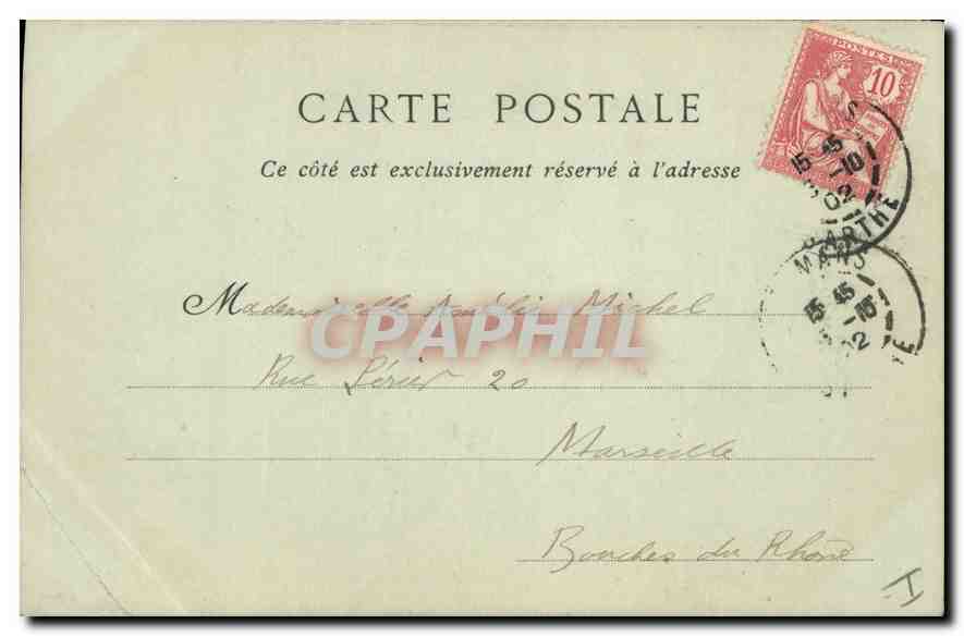 CPA Le Mans Fenetre de la Maison de la Reine Berengere  — Rückseite