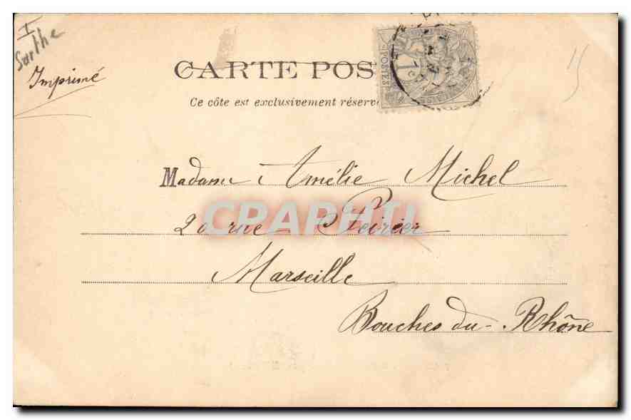 CPA Le Mans Cathedrale Rosace XV siecle  — Rückseite