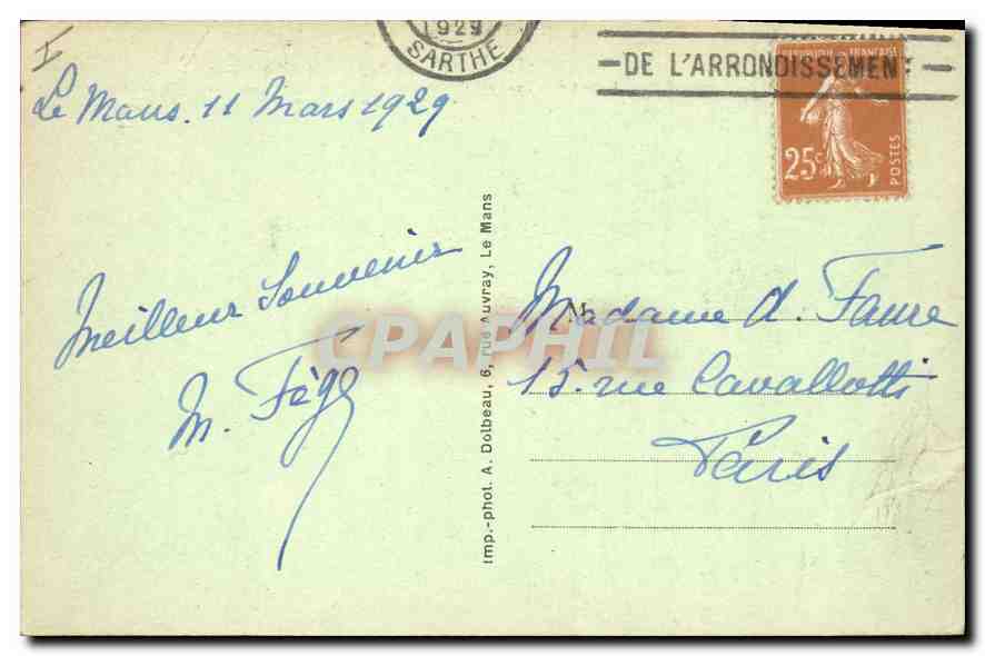 CPA Le Mans Le Cathedrale Saint Julien  — Rückseite