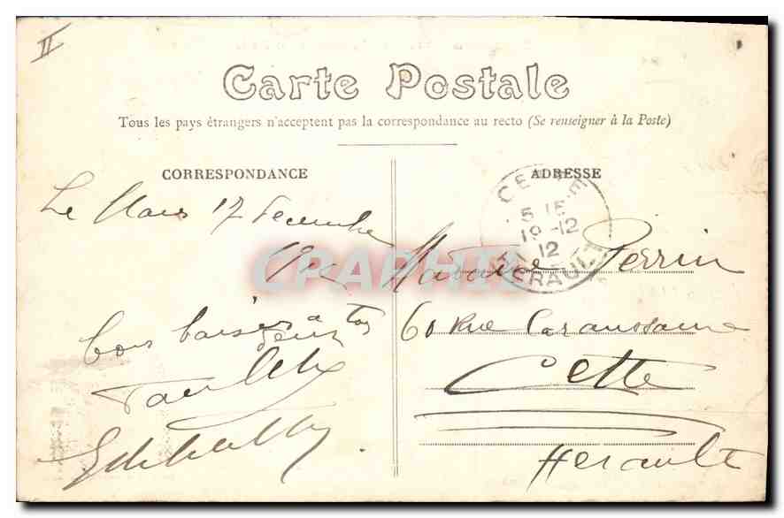 CPA Le Mans Vue Generale direction Cathedrale  — Verso