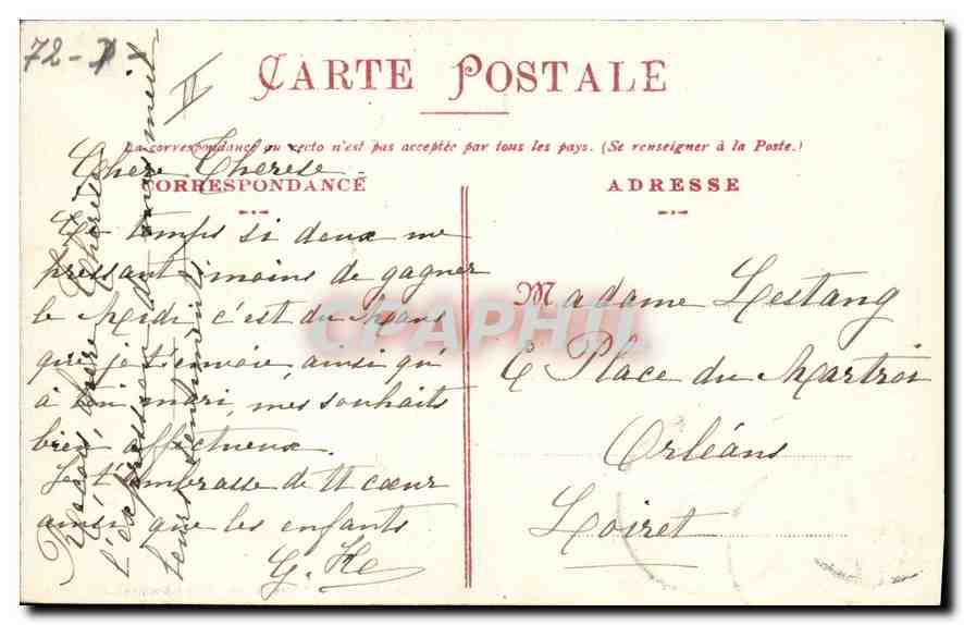 CPA Le Maison du Poete Scarron Vieux Mans  — Rückseite